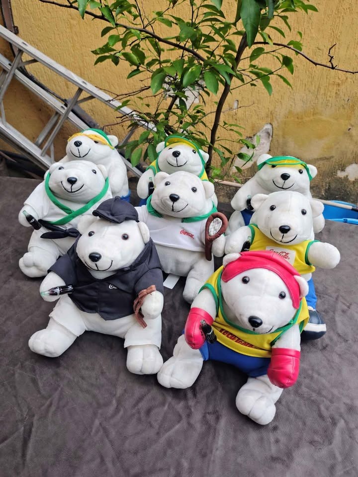 Coleção Ursos de Pelúcia Coca-Cola - Olimpíadas de Sidney (8 peças)