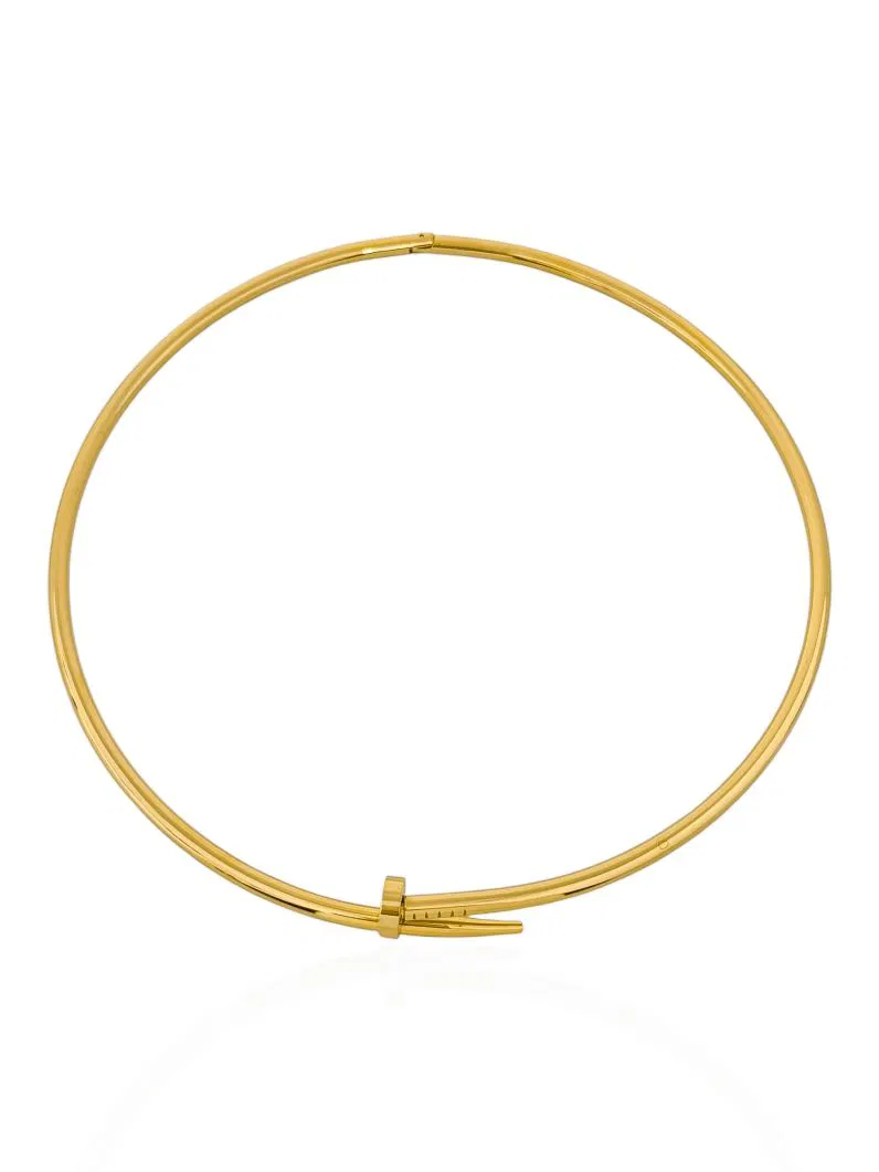 Choker Aro Aço Inoxidável Design Prego