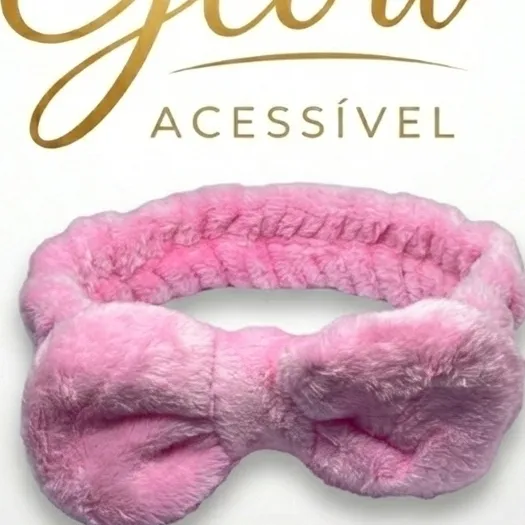 Faixa de Cabelo Rosa Médio