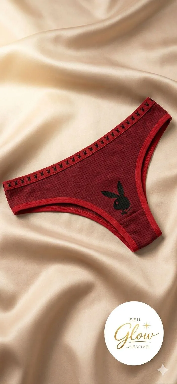 Calcinha Play boy vermelha