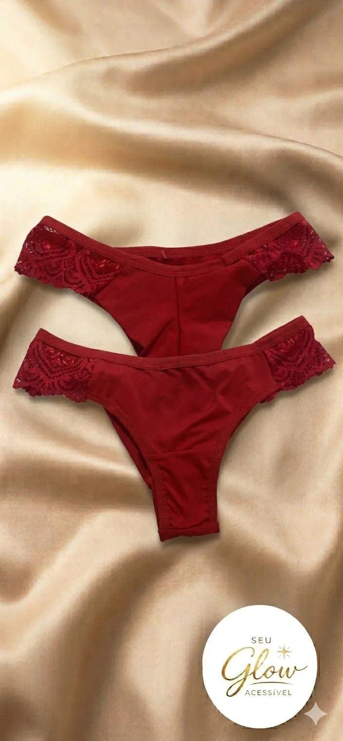 Calcinha fio Duplo G vermelha