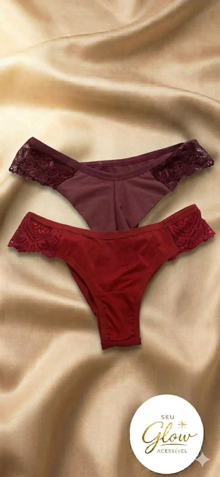 Calcinha fio Duplo GG bordô