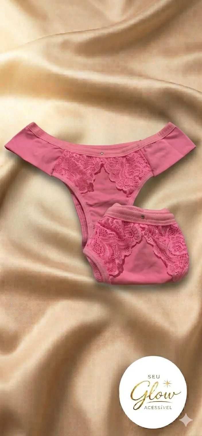 Calcinha Pala Dupla Rosa G