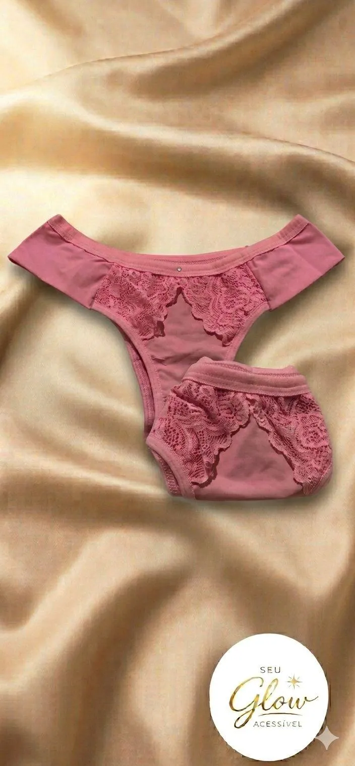 Calcinha Pala rose M