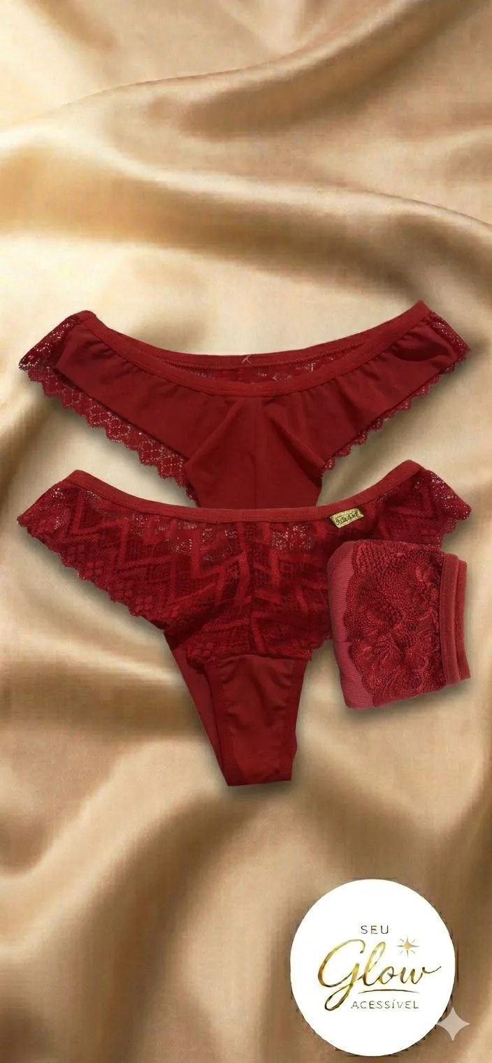 Calcinha fio duplo renda G