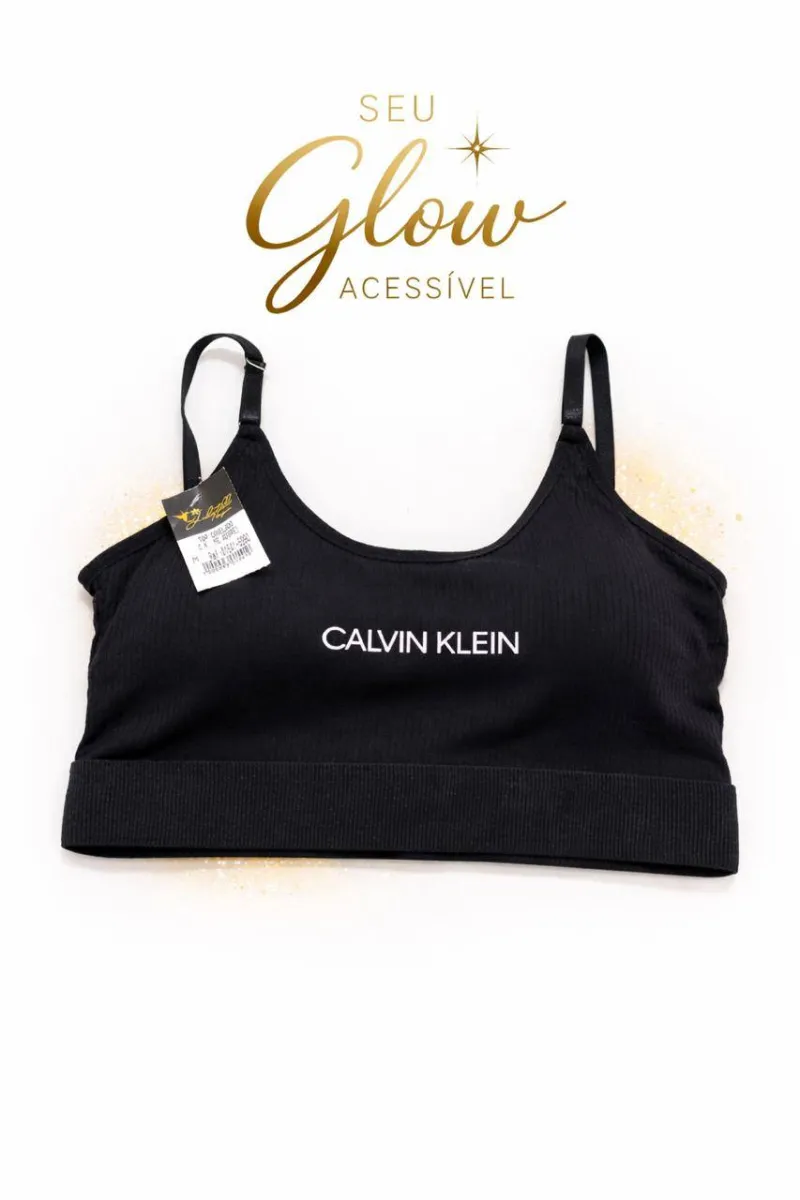 Top canelado M preto