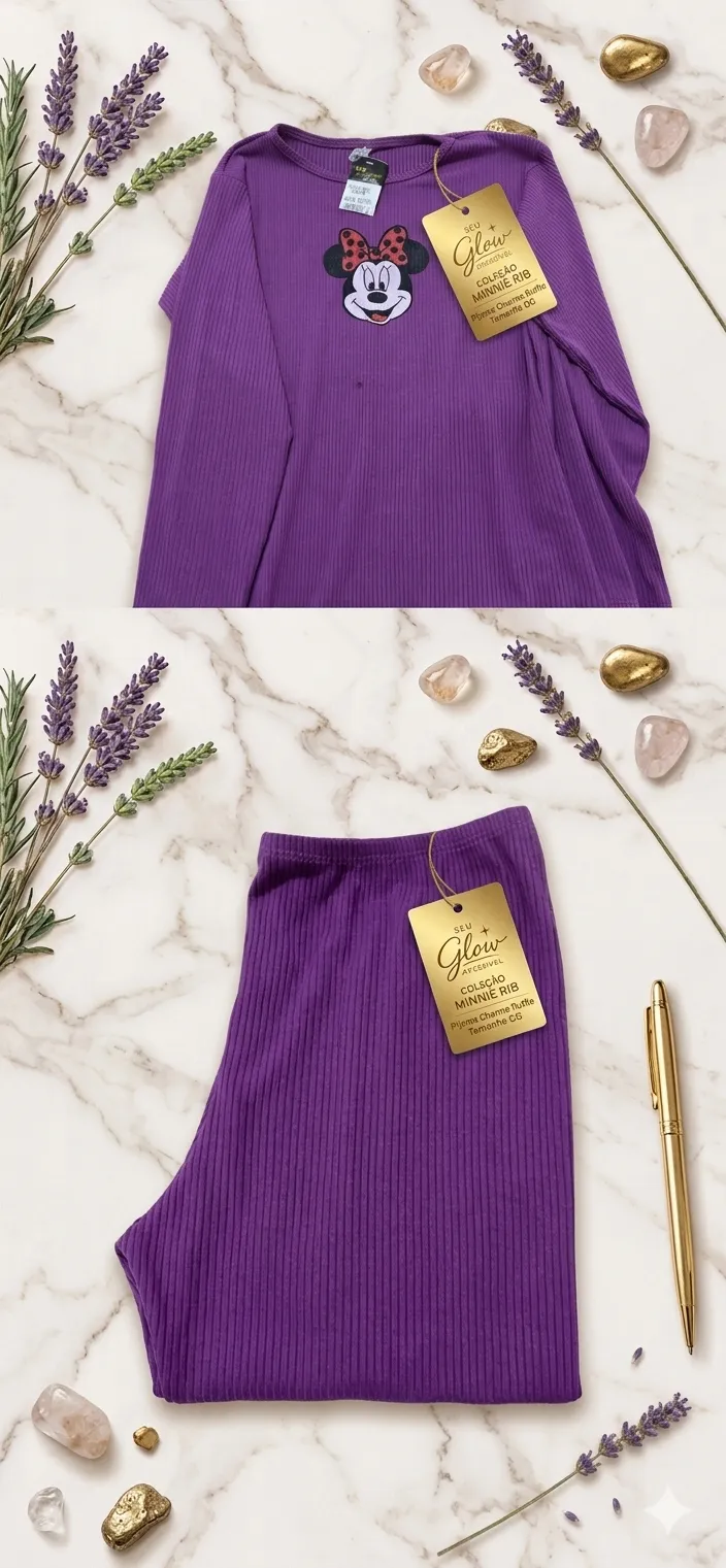 Pijama infantil GG roxo