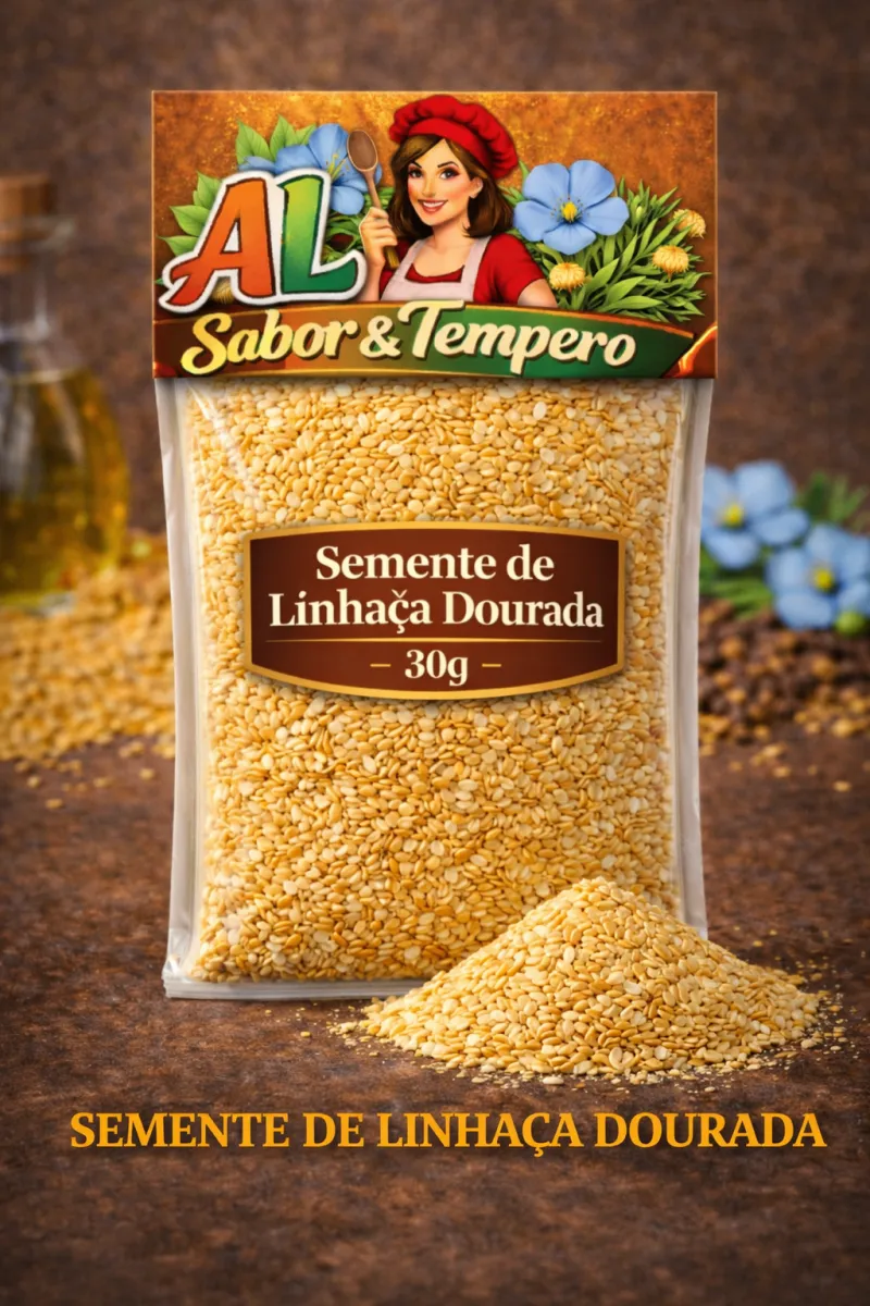 Semente de linhaça dourada