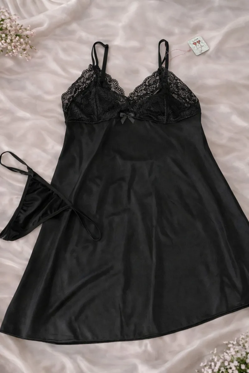 CAMISOLA SEDUÇÃO PRETO