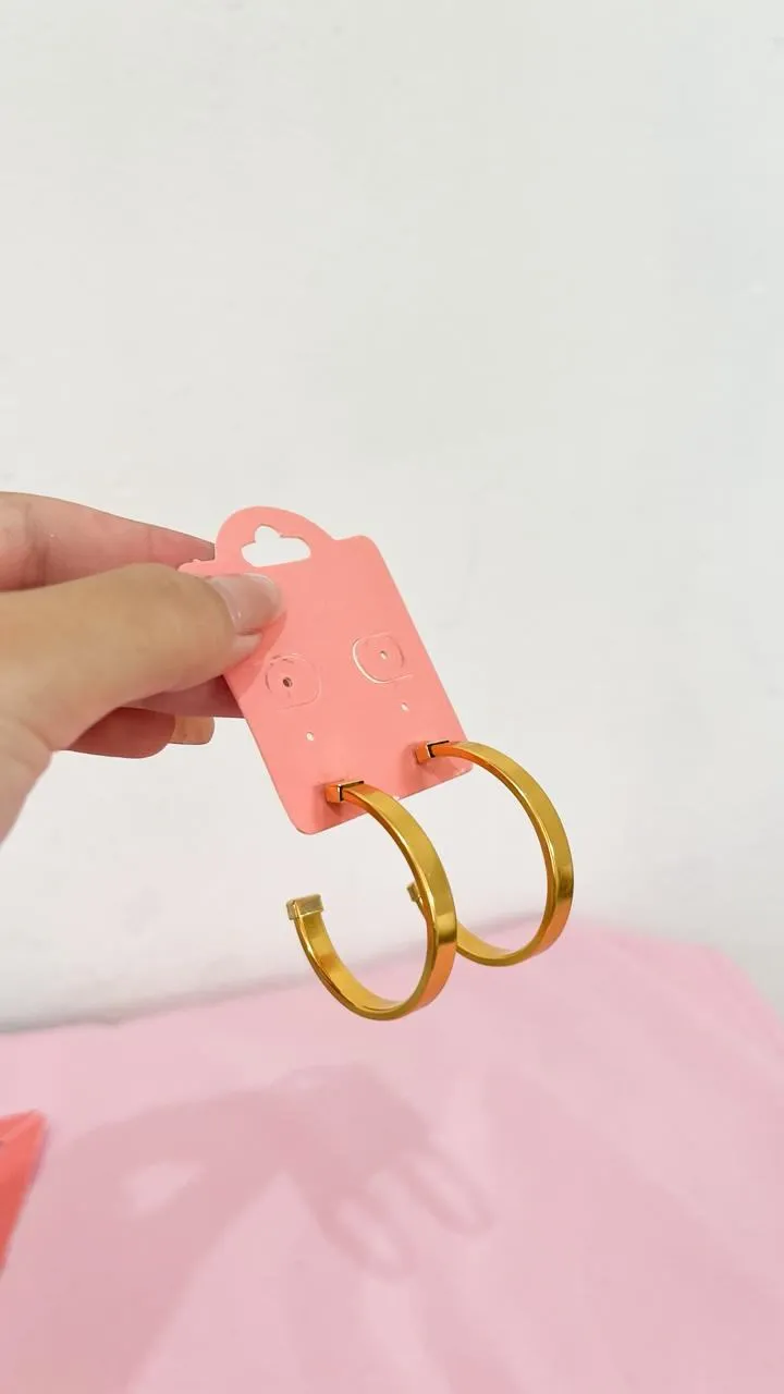 BRINCOS ARGOLA LISA DOURADO