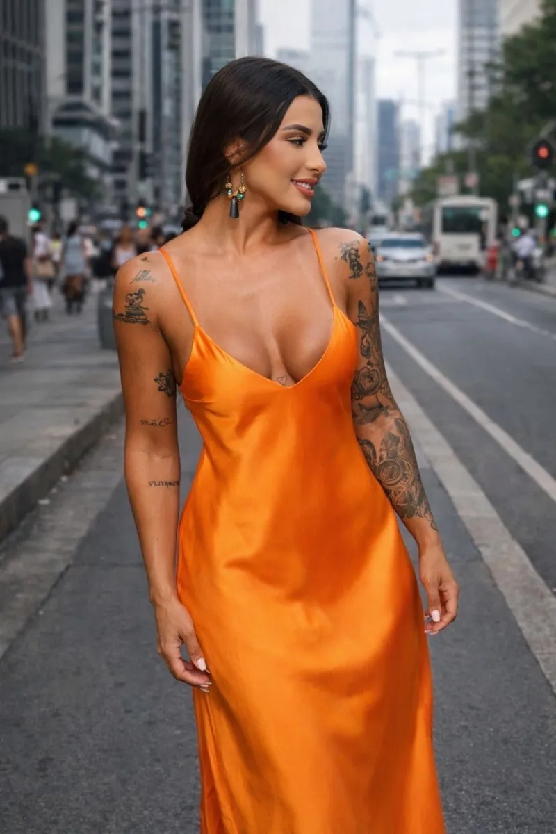 Vestido Camila coral