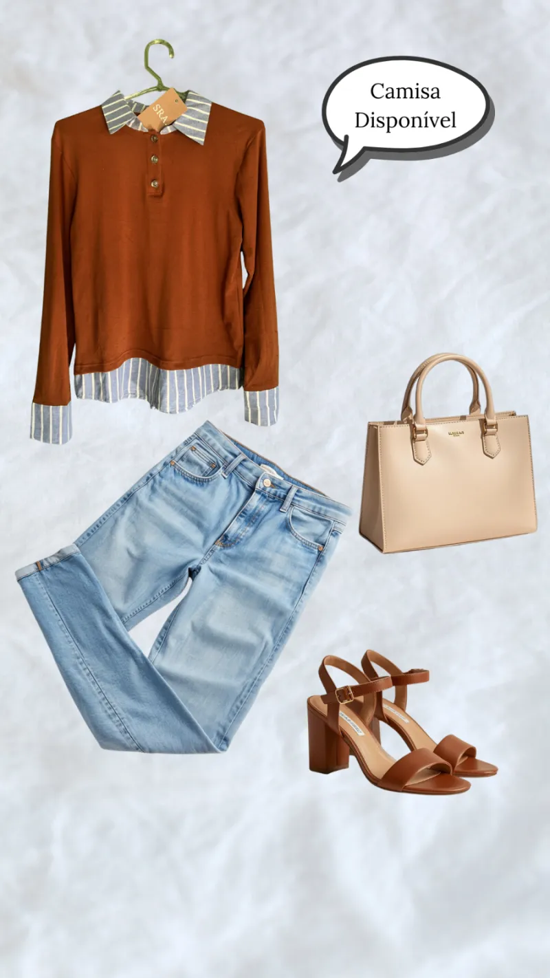 Blusa com sobreposição Amanda