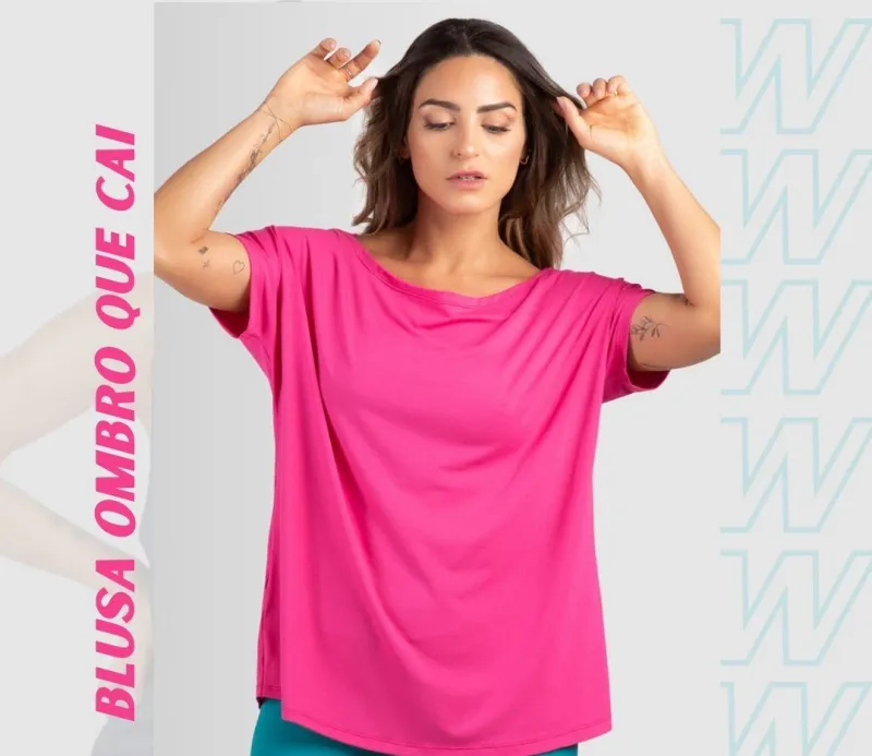 Blusa ombro que cai