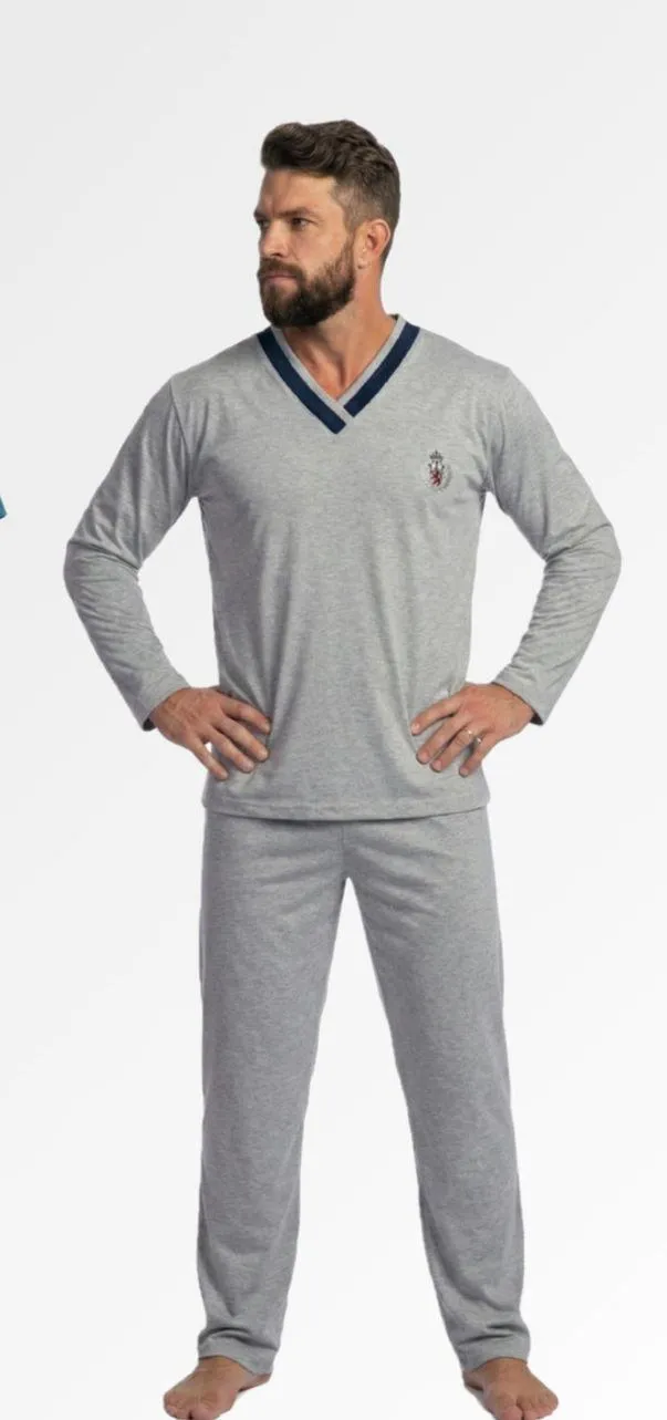 Pijama manga longa masculino