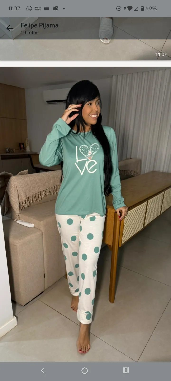 Pijamas malha fechado