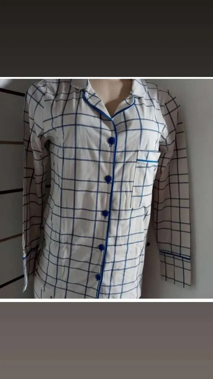 Pijama algodão de listras