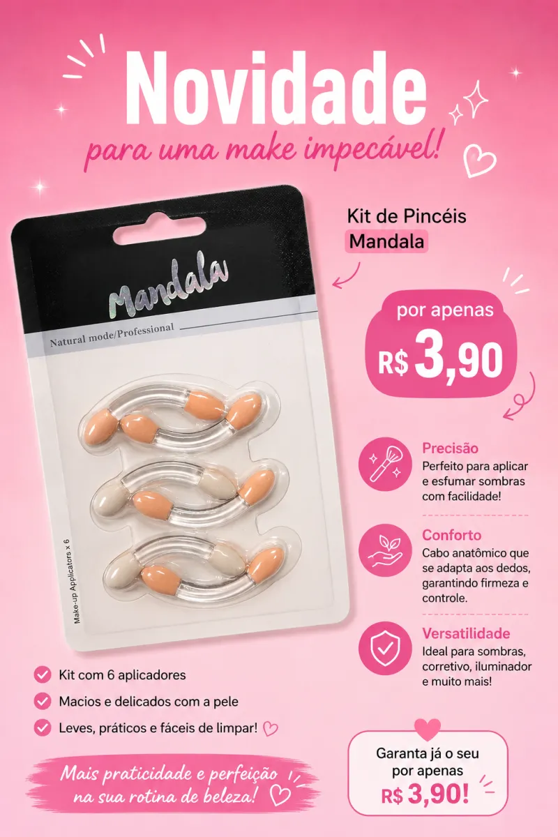 Kit Pincel Mandala 6 Unid