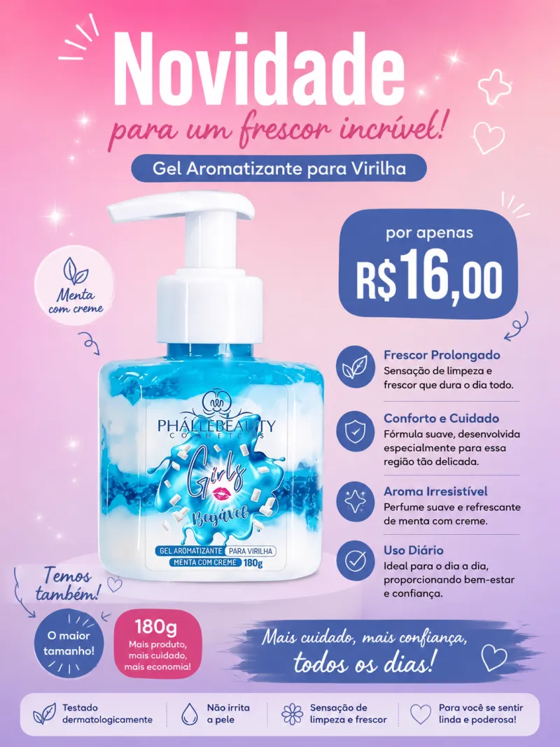 Gel aromatizante para virgília 💖✨