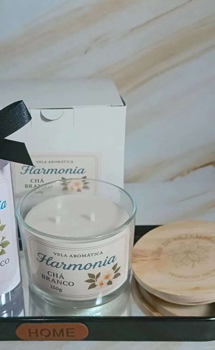 Vela aromática chá branco 150g